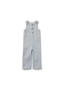 Tchibo - Kinder-Web-Latzhose - Unisex - Gr. 86/92 - wei&szlig;/gestreift