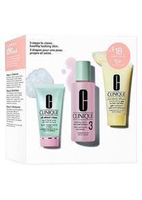 Clinique 3-fase-systeemverzorging Alles over Clean 3 Step Skin Minikits Gezichtsscrub en -peeling Dames