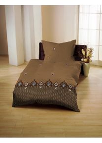 Gerald Wittmann Bettwäsche »Baumwoll-Satin« 2 Stk. tlg. in braun, Größe B/L: 70 cm x 90 cm