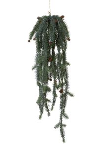 Creativ Deco Winterliche Kunstpflanze »Weihnachtsdeko« Hängezweige mit Zapfen in grün, Größe B/H/L: 85 cm