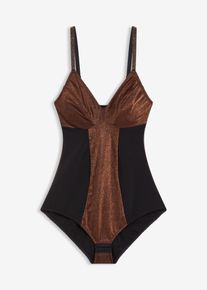 Medium Shape Body aus glitzerndem Material, schwarz, Größe 40, bonprix