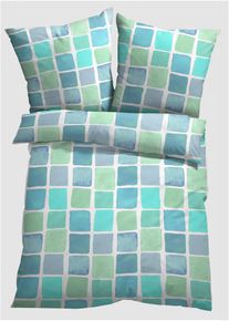 Baumwollmix-Bettw&auml;sche, blau, Gr&ouml;&szlig;e 135x200 cm, mit Baumwolle, bonprix