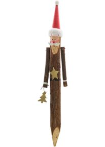 MyFlair Möbel & Accessoires Gartenstecker »Weihnachtsdeko aussen« Weihnachtsmann Motiv in rot, Größe 25,5 cm