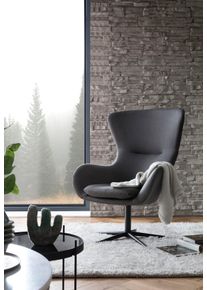 Salesfever Draaibare fauteuil Helsinki Comfortabele stoel voor kantoor Ontspanning ontmoet design: moderne relaxfauteuil tv-fauteuils maat Stof grijs