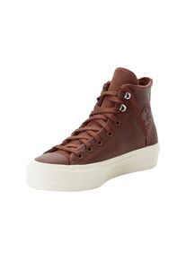 Converse Sneakers CHUCK TAYLOR ALL STAR LIFT PLATFORM WATER REPELLENT LEATHER dames schoenen maat 37 bruin