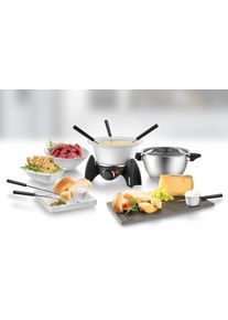 Unold Elektro Unold Elektrische fonduepan 48615 Edelstalen fonduepan met vuurvaste keramieken pot fondue zilver(kleur)