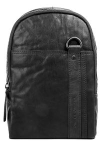 SPIKES & SPARROW Spikes & Sparrow Schoudertas echt leder unisex tassen maat Onesize zwart