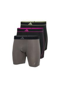 adidas Sportswear Lange boxershort Active Micro Flex Logo-band, elastisch, microvezel, zonder opening (Set van 3) heren lange onderbroeken maat S