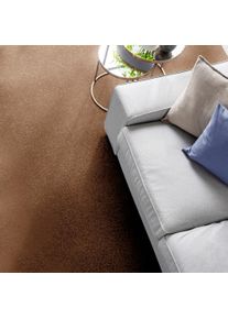 ANDIAMO Tapijt Kira, velours, Made in Belgium Effen kleuren, breedte 400 cm, slijtvast, onderhoudsvriendelijk, woonkamer wonen bruin