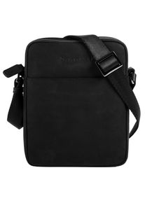 Bugatti Schoudertas Luca echt leder unisex tassen maat Onesize zwart