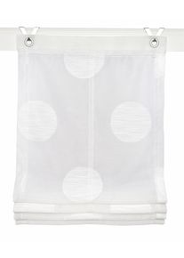 Kutti Romeins rolgordijn Rhonda wit, halftransparant, met motief, gedessineerd, met raamhaak (1 stuk) vouwgordijnen & jaloezieën maat 2 wit