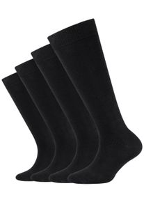 Camano Kniekousen CA-Soft met een hoog katoengehalte (set, 4 paar) dames kniekousen maat 23-26 zwart