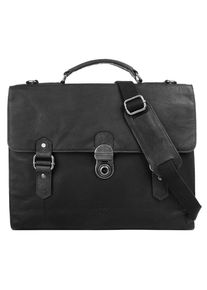 Bodenschatz Aktetas echt leder unisex tassen maat Onesize zwart