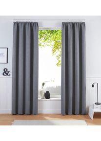 Bruno Banani Verduisteringsgordijn Bela ondoorzichtig, mêlee, verschillende maten (1 stuk) kant & klaar gordijnen maat 4 grijs