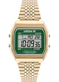 adidas originals Digitale klok DIGITAL TWO Polshorloge, quartz, dameshorloge, herenhorloge, unisex, roestvrijstalen band sporthorloges goud(kleur)