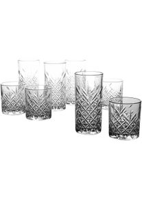 Creatable Glazenset TIMELESS drinkglazen 4 waterglazen, 4 whiskyglazen als set (set, 8-delig) glazen wit