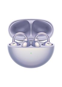 Huawei Draadloze in-ear hoofdtelefoon FreeClip in een nieuw bolvormig ontwerp, bluetooth 5.3 en ruisonderdrukking oordopjes paars