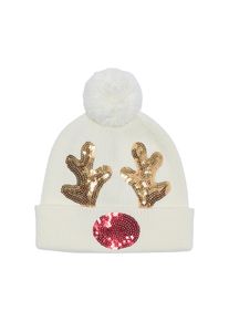 Only Gebreide muts ONLRAINY X-MAS BEANIE ACC dames mutsen wit