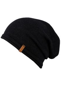 Chillouts Beanie Leicester Hat verwarmend, van merinowol met edele look & zachte haptiek unisex mutsen zwart