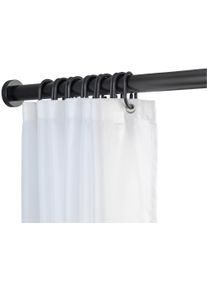 Wenko Douchegordijnstang Luz zonder boren, 70 - 115 cm, van roestvrij aluminium douchegordijnen zwart