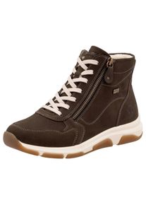 Remonte Sneakers met sleehak high-top sneaker, veterschoen, vrijetijdsschoen met buitenrits dames sleehak sneakers maat 43 bruin