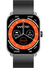 SMARTY 2.0 Smartwatch (set, 2-delig, Met wisselband) unisex horloges zwart