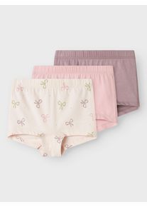 name it Boxershort NMFTIGHTS 3P BARELY PINK BOW NOOS (set, 3 stuks) meisjes ondergoed maat 104 roze