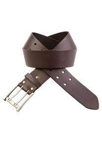H.I.S. H.I.S Leren riem met dubbele gesp tot maat 145 - nieuwe collectie heren riemen maat 95 bruin