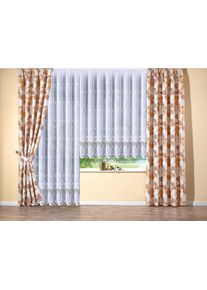 Stickereien Plauen Gordijn Druivenblad (2 stuks) kant & klaar gordijnen maat 1 bruin