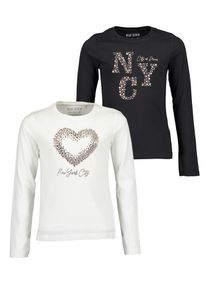 Blue Seven Shirt met lange mouwen met coole folieprints in nyc-design (set, 2-delig) meisjes shirts met lange mouwen maat 152 (158) multicolor