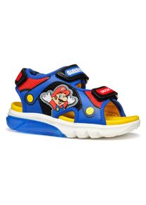 Geox Sandalen J SANDAL CIBERDRON B Knipperschoen , klittenbandschoen in kleurrijk ontwerp met super mario-motief en knipperfunctie jongens jongens