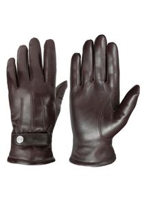 Pearlwood Leren handschoenen Brooks zachte binnenvoering, wol, verstelbare leren riem (1 paar) heren handschoenen maat 10 bruin