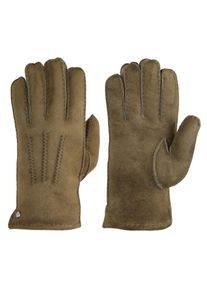 Pearlwood Leren handschoenen North warm gevoerd, sierstiksels, temperatuurregulerend (1 paar) heren handschoenen maat 10 groen