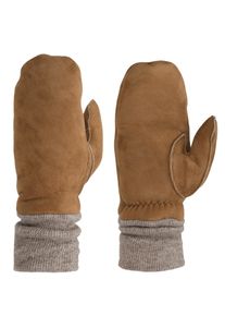 Pearlwood Leren handschoenen Crowe Wanten, gebreide boord, warm gevoerd (1 paar) heren handschoenen maat 10 bruin
