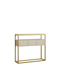 Hanah Home Guarda Travertine a Gold odkladací stolík