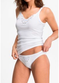 Speidel Hemd Noelle sportief, modieus, v-hals, zonder schadelijke stoffen, katoen (Set van 2) dames armloze tops maat 38 wit