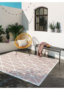 Tapis poil ras d'int&eacute;rieur et d'ext&eacute;rieur Orion Rose 120x170 cm - Tapis poil court design moderne pour salon