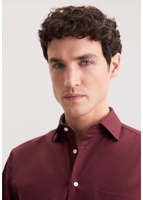 Seidensticker Businessoverhemd Zwarte roos Regular 1/1 Kent kraag effen heren overhemden maat M (39) rood