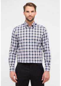 Eterna Overhemd met lange mouwen Comfort fit NON IRON (strijkvrij) heren overhemden maat 42 blauw