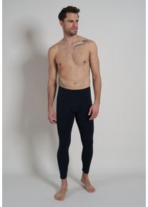 Bugatti Lange onderbroek BUGA lange broek nauwsluitend, basic, verwarmend, met logo, katoenmix (-) heren lange onderbroeken maat 7 (XL) zwart