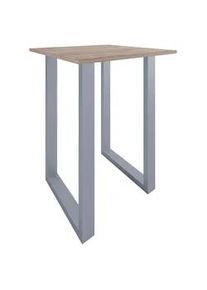 Vcm Bartisch XONA Silber/Eiche ca.80x102x80cm