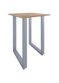 Vcm Bartisch XONA Silber/ Honigeiche ca.80x102x80cm