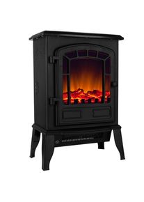 Deuba Chimenea eléctrica LED 2000W Negro
