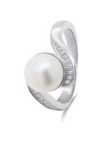 Brilio, Ring, Silver - Charming silver ring with real pearl RI061W - Circuit: 52 mm, (52, 925 Silber)