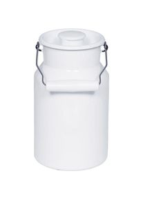Riess Milchkanne mit Emaille Deckel und Holzgriff 1L, Milchkanne