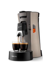 Philips Senseo , Kaffeepadmaschine »Select ECO CSA240/20, mit drei Kaffee-Einstellungen« aus 21% rec. Plastik, Memo-Funktion , Beige und kaschmirgrau