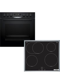 Bosch , Induktions Herd-Set »HND675LS62« , schwarz , Art Wärmequelle pro Gaarraum: elektrisch
