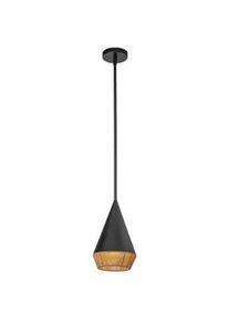 Elstead Lighting Hängeleuchte , Naturfarben, Schwarz , Metall, Textil , 18.1 cm , RoHS, Ce , höhenverstellbar , Lampen & Leuchten, Leuchtenserien