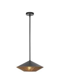 Elstead Lighting Hängeleuchte , Naturfarben, Schwarz , Metall, Textil , 38.1 cm , RoHS, Ce , höhenverstellbar , Lampen & Leuchten, Leuchtenserien