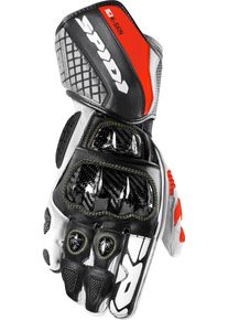 Spidi Carbo Kangaroo, gloves , color: Black/White/Red , size: S